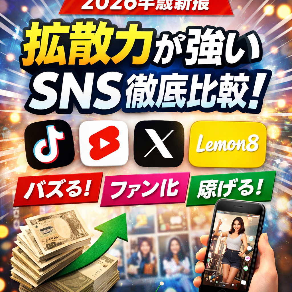【2026年最新版】拡散力が強いSNSまとめ｜バズる媒体を徹底比較
